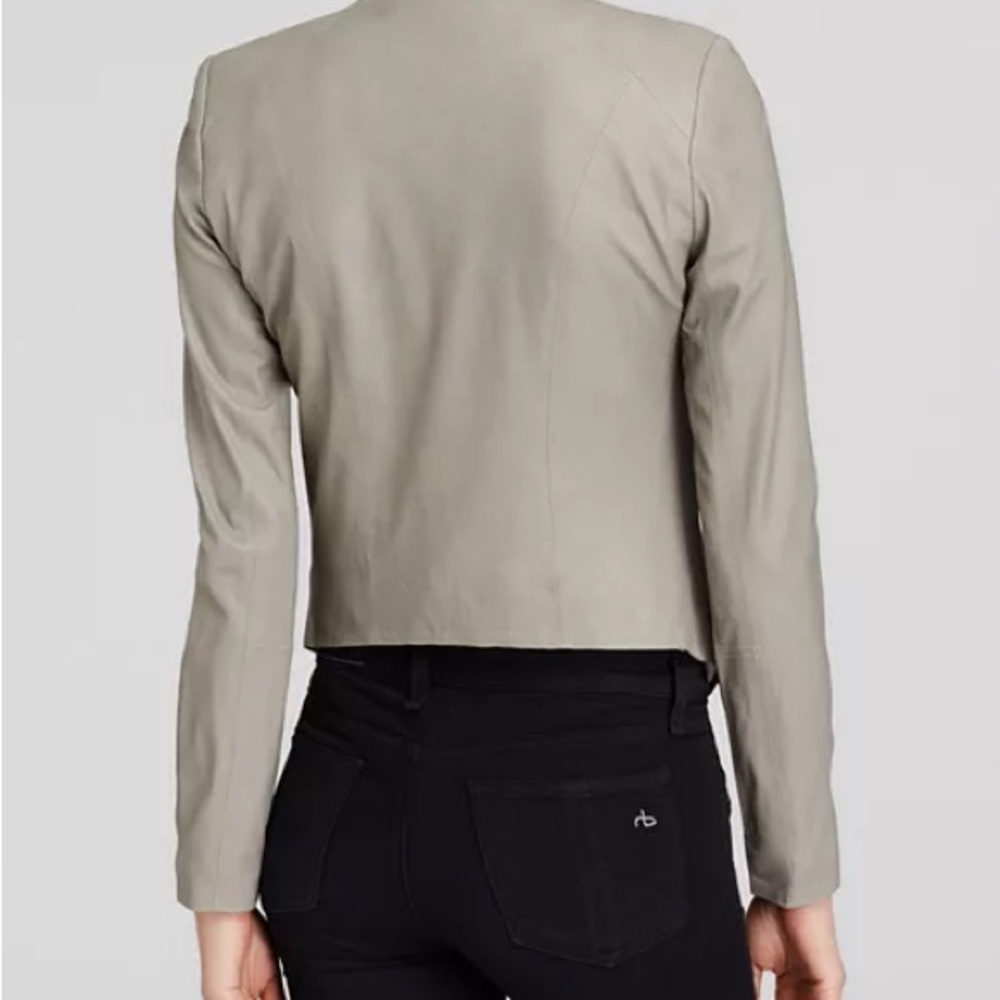 BB Dakota Women's Taupe Leather Jacket - Picture 3 of 7